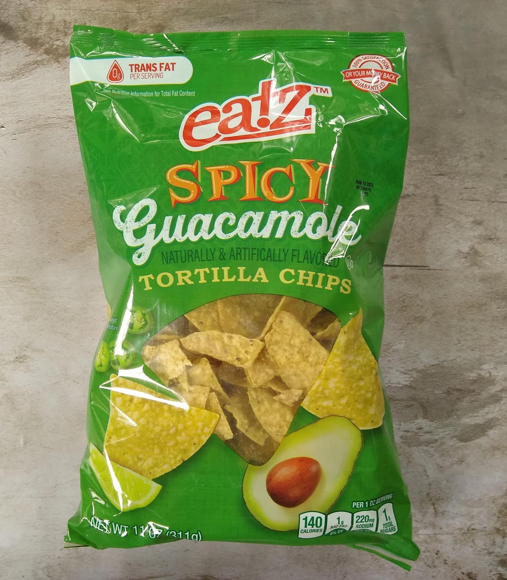 Eatz Spicy Guacamole Tortilla Chips (Family Dollar) | DOLLAR STORE REVIEWER