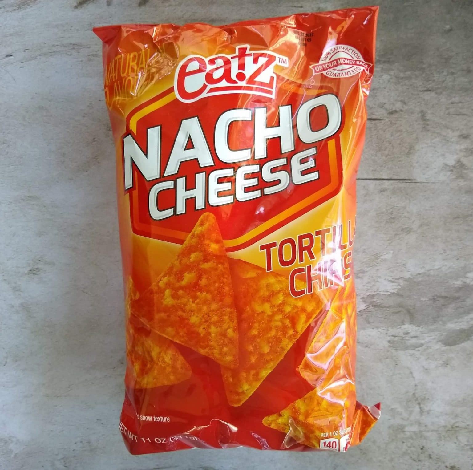 Eatz Nacho Cheese Tortilla Chips (Family Dollar) | DOLLAR STORE REVIEWER