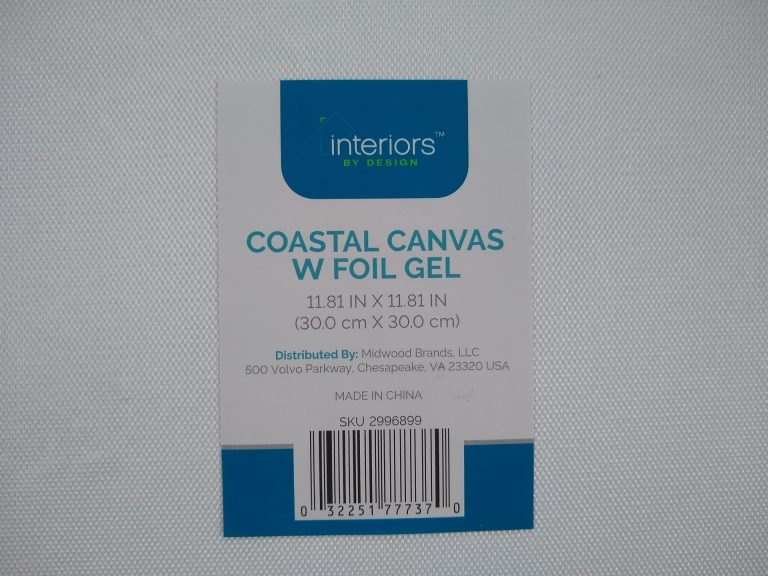 Interiors By Design Coastal Canvas With Foil Gel (Family Dollar)