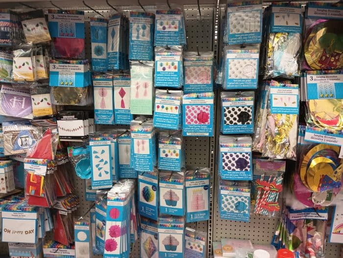 Dollar Tree party supplies 